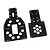 Two black carbon fiber RC chassis plates with hexagonal cutouts and various mounting holes on a white background.