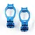 A pair of blue anodized aluminium steering hub carriers for RC cars, marked L4 and R4 with the Yeah Racing logo.
