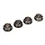 Losi Bronze Aluminium 18mm Serrated Wheel Nuts 4Pcs LOSB3228