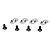 Losi Engine Mount Inserts & Screws (19T) 4pcs LOSB5801