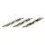 A set of six silver-coloured metal RC turnbuckles arranged in three pairs against a white background.