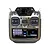 Futaba 32MZ WC 26-channel RC transmitter with dual screens showing telemetry data and airplane model settings.
