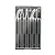 Artesania Latina Micro Rigging Tool Set on a black metal sheet, featuring various shaped tips for model ship rigging.