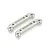 Two silver-coloured metal suspension arm pin braces for Xinlehong RC cars, shown against a white background.