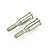 Two silver-coloured metal front wheel axles for Xinlehong RC cars, shown side-by-side on a white background.