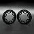 Two black aluminium beadlock rings for 1.9 inch RC wheels, featuring a circular design with multiple bolt holes and inner cutouts.