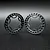 Two grey aluminium beadlock rings for 1.9 inch RC wheels, featuring a circular design with multiple bolt holes and a geometric inner cutout pattern.