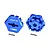 GPM Blue Aluminium 17mm Wheel Hex +2mm Adapter 2Pcs w/ Pins TXMS010/+2MM-B
