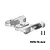 Silver GPM Racing aluminium rear wing mount for RC cars, shown with two small black screws on a white background.