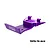 A purple anodized aluminium front skid plate and bumper for an RC car, featuring the GPM Racing logo and 7075-T6 aluminium text.