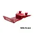 A red anodized aluminium front skid plate and bumper for an RC car, featuring the GPM Racing logo and 7075-T6 aluminium text.