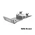 A silver GPM Racing aluminium front skid plate and bumper for RC vehicles, featuring a machined design and the GPM Racing logo.