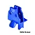A blue anodized aluminium GPM Racing centre differential gear cover for RC cars, featuring 7075-T6 aluminium construction.