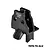 A black GPM Racing aluminium centre differential gear cover for RC cars, featuring a machined 7075-T6 alloy construction.