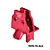 A red anodized aluminium centre differential gear cover by GPM Racing, featuring a machined 7075-T6 alloy construction.