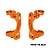 GPM Aluminium Front Hub Carriers (C-Hubs) 2Pcs - Orange TJ019-OR