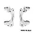 GPM Aluminium Front Hub Carriers (C-Hubs) 2Pcs - Silver TJ019-S