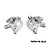 Two silver GPM Racing aluminium front steering hubs for RC cars, featuring oversized bearings and marked with L and R indicators.