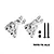 A pair of silver GPM Racing aluminium rear hubs with bearings, two black screws, and two black lock nuts on a white background.