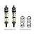 GPM Aluminium 104mm Rear Adjustable Shocks 2Pcs - Silver TJ104R-S-GD