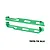 A pair of green anodized aluminium chassis nerf bars for RC vehicles by GPM Racing, shown against a white background.