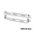 A pair of silver GPM Racing aluminium chassis nerf bars for RC vehicles, shown against a plain white background.