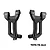 GPM Aluminium Front Hub Carriers (C-Hubs) 2Pcs - Black TPS019-BK