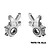 A pair of silver GPM Racing aluminium front oversized steering hubs for RC cars, marked with L and R for left and right sides.