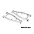 A pair of silver GPM Racing aluminium front upper suspension arms for RC vehicles, shown against a white background.