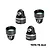 GPM Aluminium Shock Top Caps 2Pcs - Black TPSCAP-BK