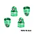 GPM Aluminium Shock Top Caps 2Pcs - Green TPSCAP-G
