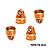 GPM Aluminium Shock Top Caps 2Pcs - Orange TPSCAP-OR