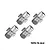 Four silver GPM Racing aluminium 17mm +5mm wheel hex adapters arranged on a white background.