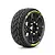 Louise 1/8 B-Rocket (Soft) 0/12mm Offset Buggy Tyres on Black Rims - Glued Wheels 2Pcs L-T3362SB