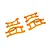 Traxxas HD WideMaxx Front Upper and Lower Suspension Arms 4Pcs - Orange 10725-ORNG