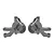Traxxas Aluminium Steering Hubs 2Pcs - Grey 10734-GRAY