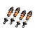 Traxxas Aluminium Mini GTR Long Shocks 4Pcs - Orange 10765-ORNG