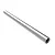 A silver aluminium splined centre driveshaft for an RC car, shown at an angle against a white background.