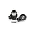 Traxxas servo horn and servo saver assembly components including a metal nut and a black screw on a white background.