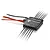 Hobbywing Skywalker Quattro 25A 4-in-1 brushless ESC with attached power and motor wires on a white background.