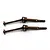 Two brown metal Yeah Racing CVD driveshafts for RC cars, featuring a jointed design and threaded ends, isolated on a white background.