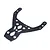 A Y-shaped carbon fibre front upper plate brace for an RC car, featuring a woven texture and multiple mounting holes.