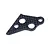 A Rovan carbon fibre right engine mount brace featuring a woven texture and three circular mounting holes.