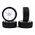 Rush 1.9" Radial 28X Touring Car Tyres on White 7 Spoke Rims - Glued Wheels 2Pcs RU-1048A