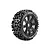 Louise 1/8 B-Pioneer (Soft) Buggy Tyres on Black Spoke Rims - Glued Wheels 2Pcs L-T3130SB