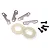 HSP RC brake disc set including two circular brake discs, four metal plates, and four black socket head screws.