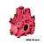 GPM Red Aluminium Front or Rear Gearbox Case MAKX012NF/R-R