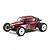 Kyosho Ultima SB Dune Master 1/10 scale 2WD RC buggy in metallic red with white wheels and racing decals on a white background.