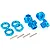 HSP Blue Aluminium 17mm Hex Adapter Set 81011A