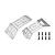 Two GPM Racing stainless steel skid plates for 1/18 scale RC cars, shown with eight black mounting screws on a white background.